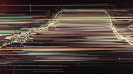 Abstract Data Flowing with Colorful Lines and Technology Background