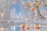 SCENA FUTURISTICA CGI: PESCA E CASTELLO DI GHIACCIO