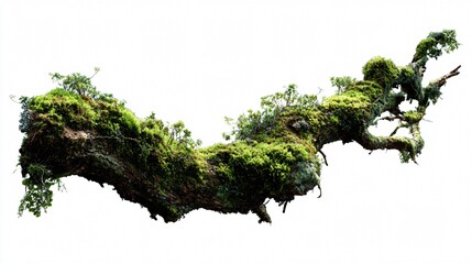 Serene Moss Covered Tree Branch - Perfect for Nature Enthusiasts and Design Projects