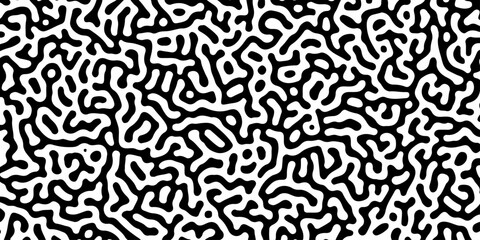 Seamless vector illustration of vintage leopard skin pattern design for fabric decoration. blots. hexagonal swirl pattern. zigzag, Monochrome, waving, Turing, labyrinth. algorithm, psychedelic, batik.