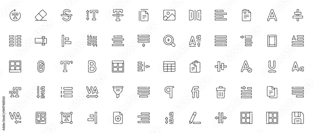 Ai Textedit Icon Text editor icon set. Minimal vector icons pack. Includes symbols for ...
