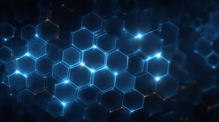 Wide hi-tech futuristic technology background