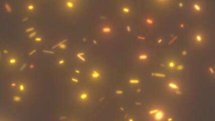Wall Mural - abstract background with glowing orange and yellow particles resembling sparks or embers