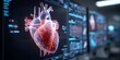© kwanchaift - Detailed Close-Up of Heart Anatomy Displayed on Medical Monitor in Hospital Environment with Advanced Technology