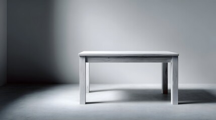 Wall Mural - empty display table in a studio setting with high key lighting
