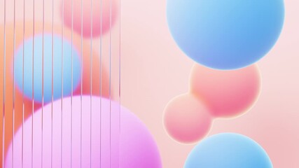 Abstract spheres background, mobile phone wallpaper, computer wallpaper, 3d rendering.