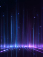 Wall Mural - neon background violet and blue colors in a dark background modern digital technology