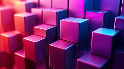 Modular 3D abstract geometric stage with gradient lighting and smart grid zone, for digital advertising, e-commerce hero images, and brand visual systems, pure background with copy space