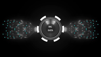 Blocked UI system with HUD elements on white backdrop. AI big data circuit board for UI and GUI design. Touch screen button for interface.Tech background for unlocking UI system.