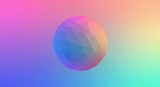 Gradient low poly sphere in abstract vector art styles