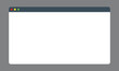© Micro  Vector Market - Cartoon browser window. Isolated website template. Web page mockup in simple design. Empty window o network page. Computer page frame in modern style. Vector EPS 10.