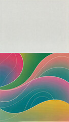 Wall Mural - colorful abstract waves create a vibrant backdrop of fluid motion