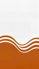 Wall Mural - creative abstract waves in warm tones against a minimalist background