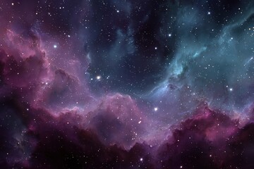 Wall Mural - vibrant cosmic space background features colorful nebula and countless stars scattered across the un