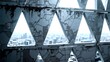 © Arif Al Mahmud - Architectural detail of a building facade with triangular patterns overlooking the city