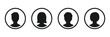 © Oliver Vandenberg - User profile icon set, Male and female portraits, silhouettes, avatars or profiles of unknown anonymous people, profile picture user avatars in circles.