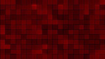 Wall Mural - abstract red glowing digital grid tiles pattern animation background