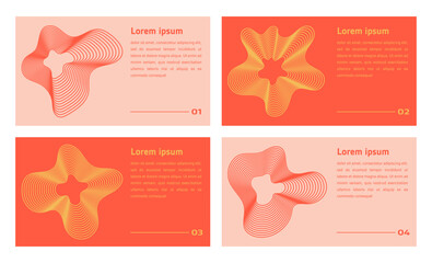 Wall Mural - set of line wave fluid shapes. collection of circle geometric abstract liquid black forms ,modern futuristic retro brutalism design for card, invitation, wallpaper, poster