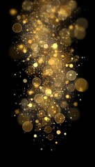 Wall Mural - Abstract Bokeh Overlay for Festive Season Backgrounds with Magical Sparkles and Glittering Dust
