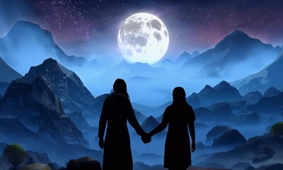 Wall Mural - man and woman
