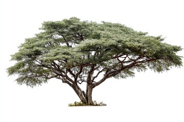 isolation of ebony tree for landscape design on white backdrop