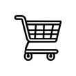 © Khizar - Simple shopping cart icon representing retail purchases and online shopping experiences for consumers and businesses