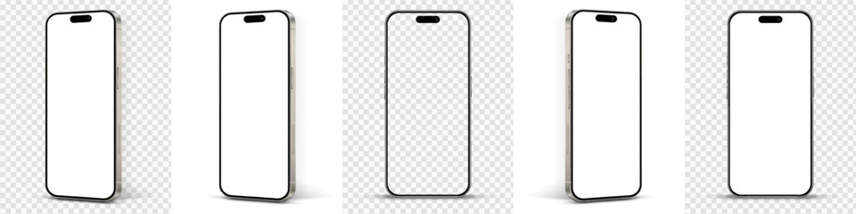 Poster - realistic smartphone mockup. mobile phone vector with isolated on white background. device front vie