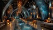 © Sajib - Stunning cosmic themed wedding venue design high resolution image