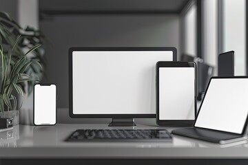 Ultra Hd Image of Digital Device Mockup Set