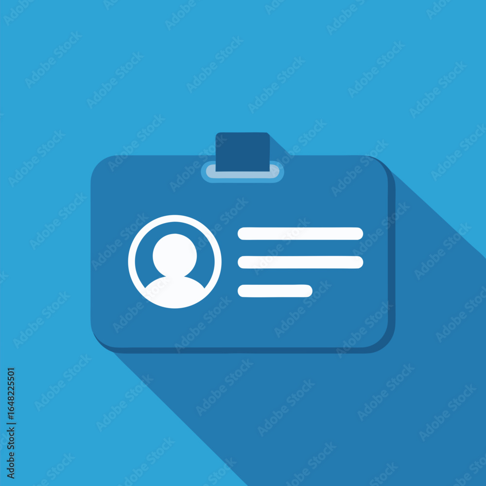 vector of an ID card with a user profile icon and text lines ...