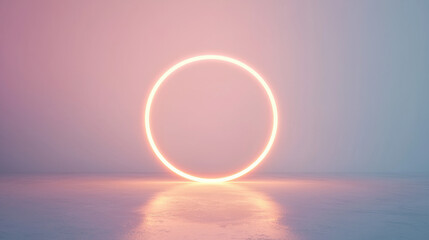 Sticker - a minimalistic circular portal set against a clean background,