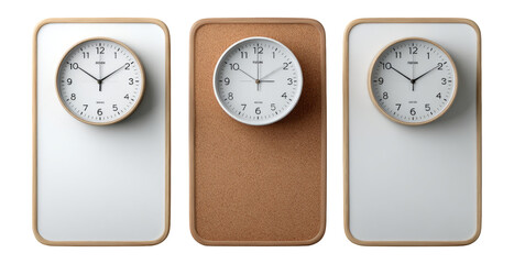 Isolated Clocks on Transparent Background for Design and Decor Use