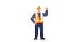 © David - Happy Construction Worker Pointing Up