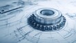 © Pisang - Detailed gear design on blueprints