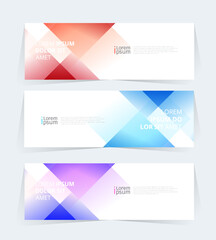Wall Mural - geometric banner design with vector presentation template.
