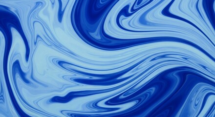 Wall Mural - swirling blue and light blue abstract fluid pattern