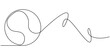 © SHANTO - Cricket Ball One Line Drawing: Continuous Hand Drawn Sport Theme Object. professional cricket bat continuous single one line drawing art vector design, Single continuous line drawing cricket ball.