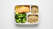 © cimcim - Healthy Meal Prep Salmon, Quinoa, and Broccoli in a Bento Box