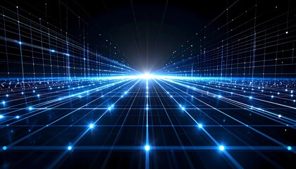 digital grid abstract network technology
