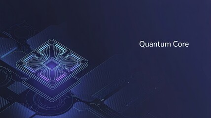 Quantum Core Technology: A mesmerizing depiction of the quantum core, its intricate design, and advanced technology that lies at the heart of the system