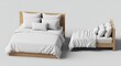 © Vidya Rahmandari - Modern wooden beds with white bedding