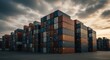 © ALIF JATI KUSUMA - Stacked shipping containers under dramatic sky