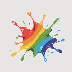 Wall Mural - Rainbow Pride Splash
