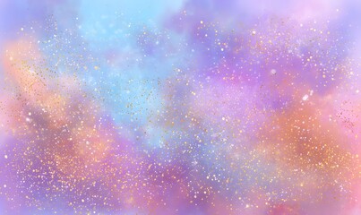Wall Mural - create a background in pastel blue, purple, orange variations blended seamlessly with tiny random sp