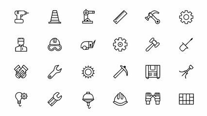 Wall Mural - Construction Icons set