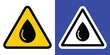 © bibin - Bold yellow and black triangular fire hazard warning sign with stylized black flame. High-contrast, minimalist vector design for safety, caution, or danger signage. Standard symbol, simple composition