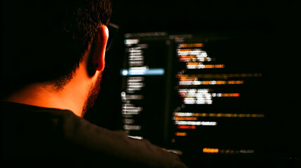 interface projected on screen while programmer commits and pushes updates