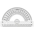 © Best Image - Illustration of transparent protractor for measuring angles isolated on transparent background