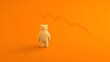 © PhuPisud - Short selling strategy concept, A conceptual representation of market decline with a bear figure against an orange backdrop.