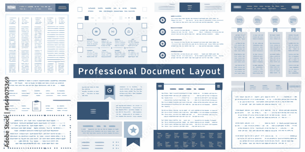 Vetor Variety of Professional Document Layouts and Templates for ...
